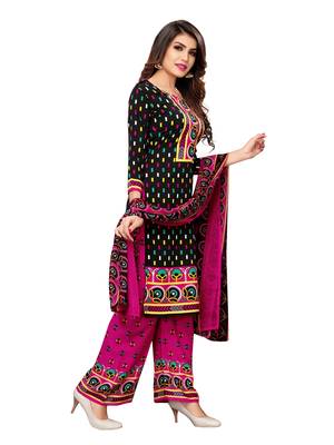 Black printed crepe salwar 3