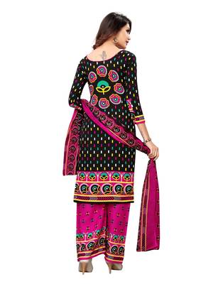 Black printed crepe salwar 4