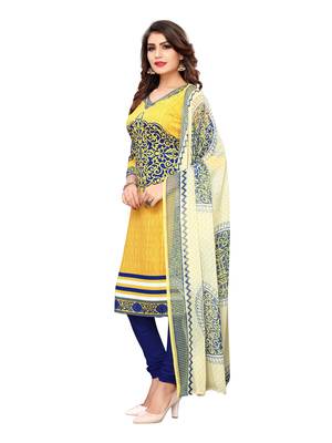 Yellow Printed Crepe Salwar 2
