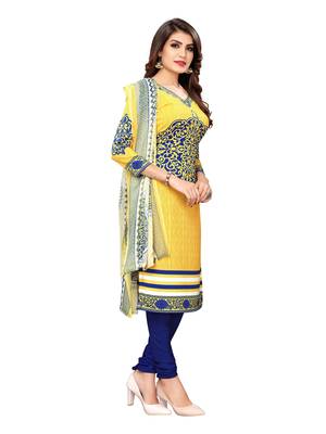 Yellow Printed Crepe Salwar 3