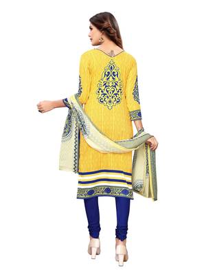Yellow Printed Crepe Salwar 4