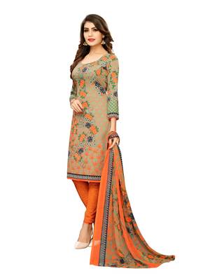 Beige Printed Crepe Salwar 2