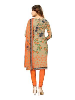 Beige Printed Crepe Salwar 4