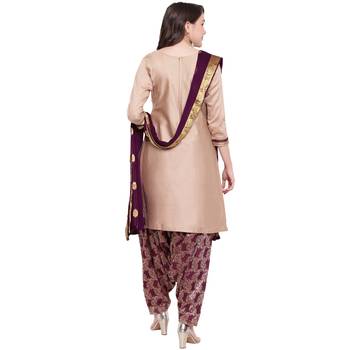 Beige embroidered cotton salwar 2
