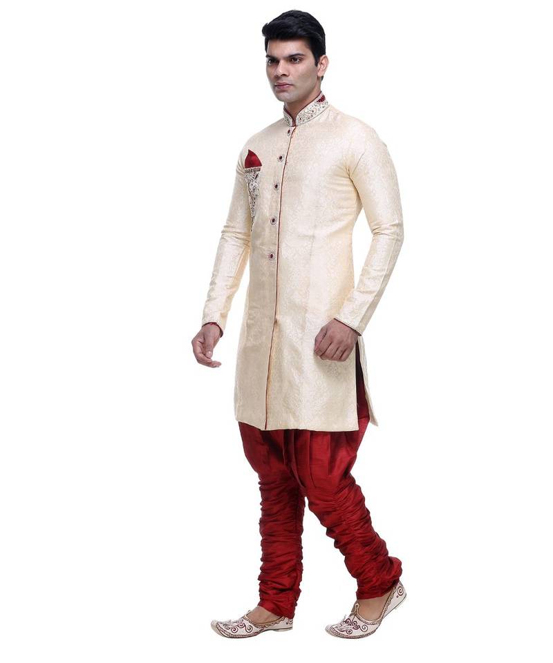 Gold Embroidered Brocade Sherwani