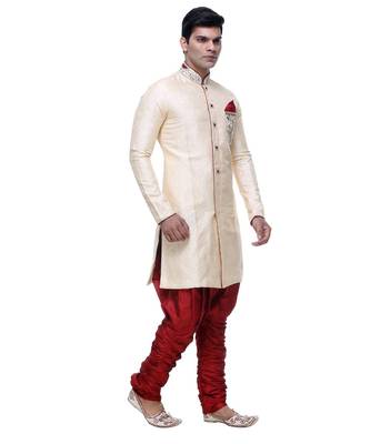 Gold Embroidered Brocade Sherwani 4