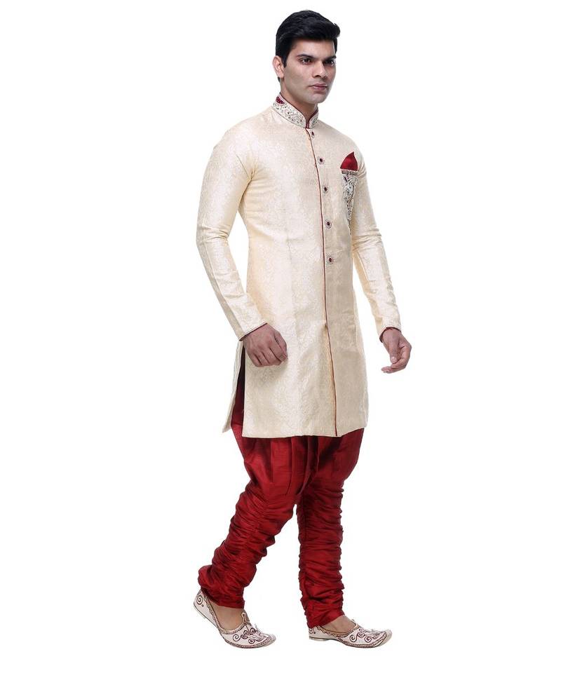 Gold Embroidered Brocade Sherwani
