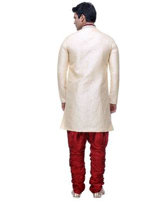 Gold Embroidered Brocade Sherwani 5