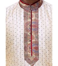 Gold Embroidered Silk Sherwani