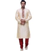 Gold Embroidered Silk Sherwani