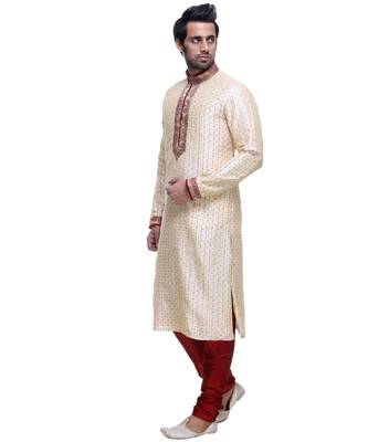 Gold Embroidered Silk Sherwani 3