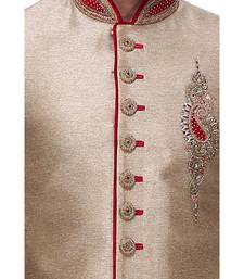 Gold Embroidered Brocade Sherwani