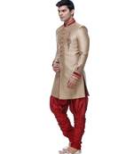 Gold Embroidered Brocade Sherwani