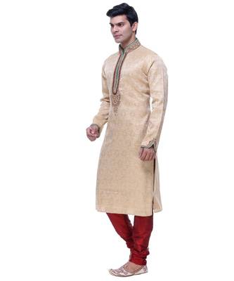 Gold Embroidered Brocade Sherwani 1