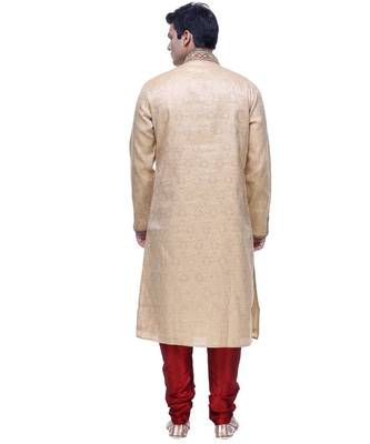 Gold Embroidered Brocade Sherwani 3