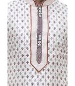 White Embroidered Silk Sherwani