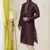 Purple Embroidered Silk Sherwani
