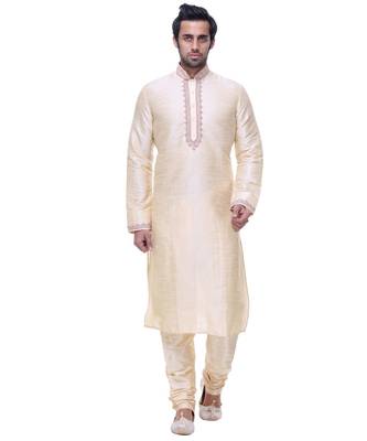 Gold Embroidered Silk Sherwani 1