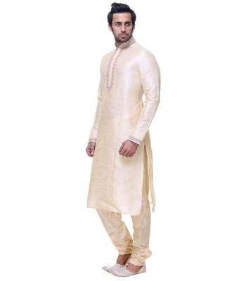 Gold Embroidered Silk Sherwani 3