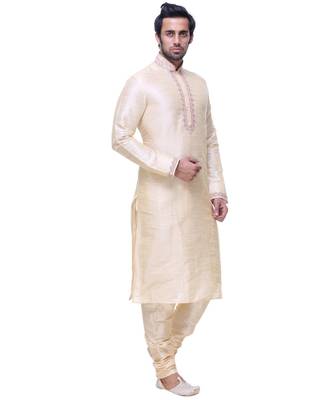 Gold Embroidered Silk Sherwani 4