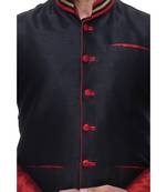 Maroon Embroidered Silk Sherwani