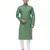 Green Embroidered Cotton Sherwani