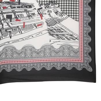 Multicolor printed cotton silk saree with blouse 3