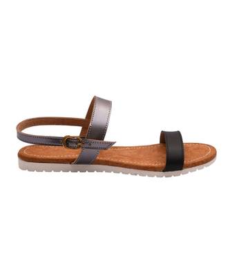 Women Black & Grey Slingback Sandals 2