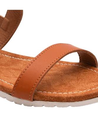 Women Brown Flats Open Toe Flats 3