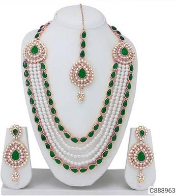 Green pearl jewellery-combo 1