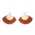 Cream earrings