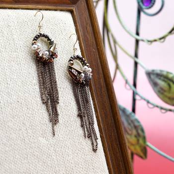 Brown earrings 1