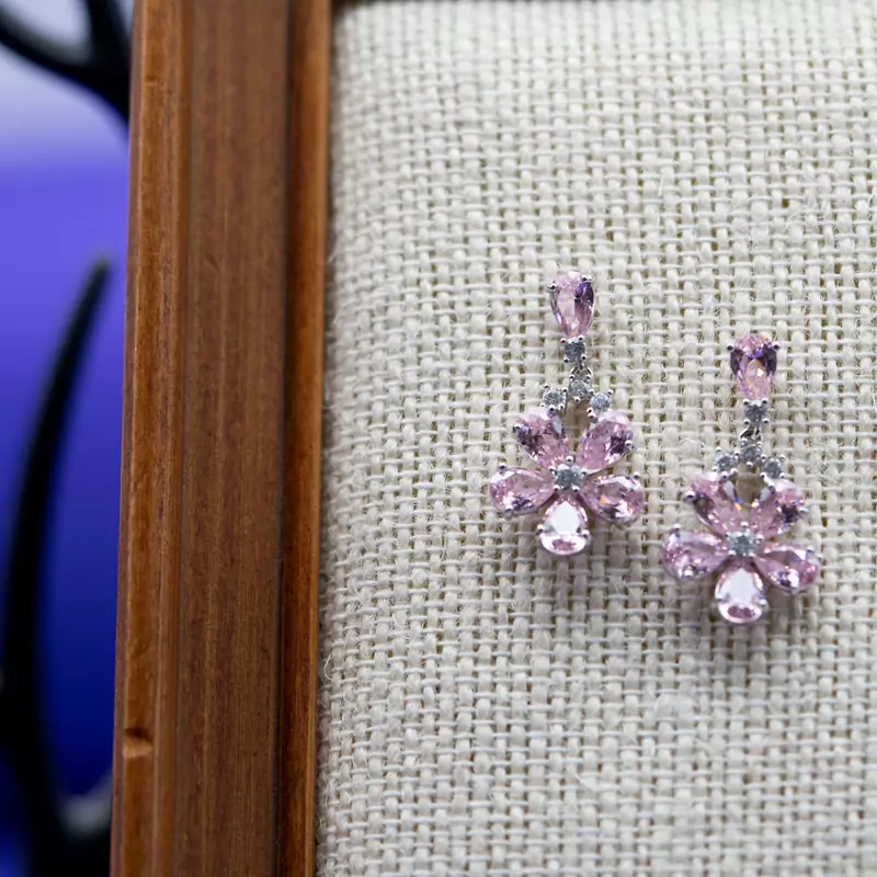 Pink earrings