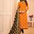 Orange embroidered cotton salwar