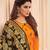 Orange embroidered cotton salwar