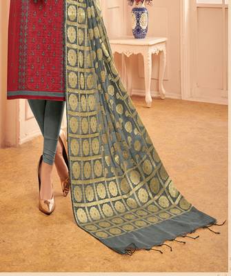 Maroon embroidered cotton salwar 3