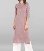 Wine plain cotton ethnic kurtis