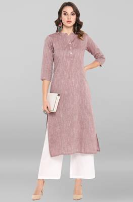 Wine plain cotton ethnic kurtis 2
