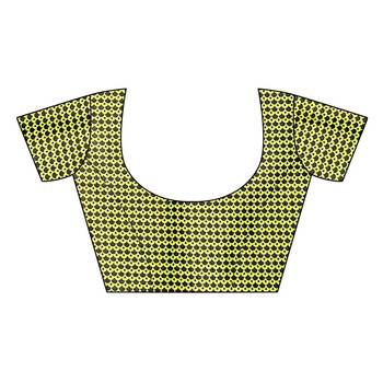 Green Printed Silk Saree With Blouse 4