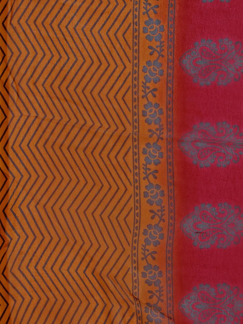Maroon - 3pc Handloom Zari Buta Unstitched Chanderi Silk Dress Material 19
