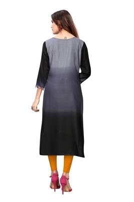Black embroidered silk ethnic-kurtis 2