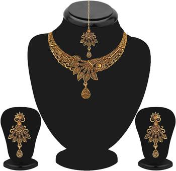 Gold crystal necklace-sets 2