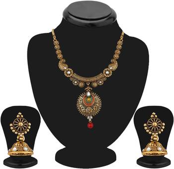 Red pearl necklace-sets 2