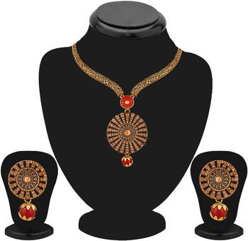 Red pearl necklace-sets 2