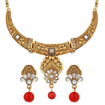 Red pearl necklace-sets 1