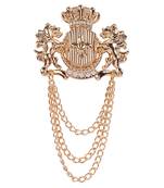 White crystal brooch