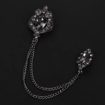 Black crystal brooch 3