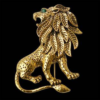 Green crystal brooch 3