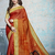 Red printed art silk sarees saree with blouse
