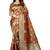 Chiku Woven Cotton Silk Saree With Blouse